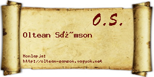 Oltean Sámson névjegykártya